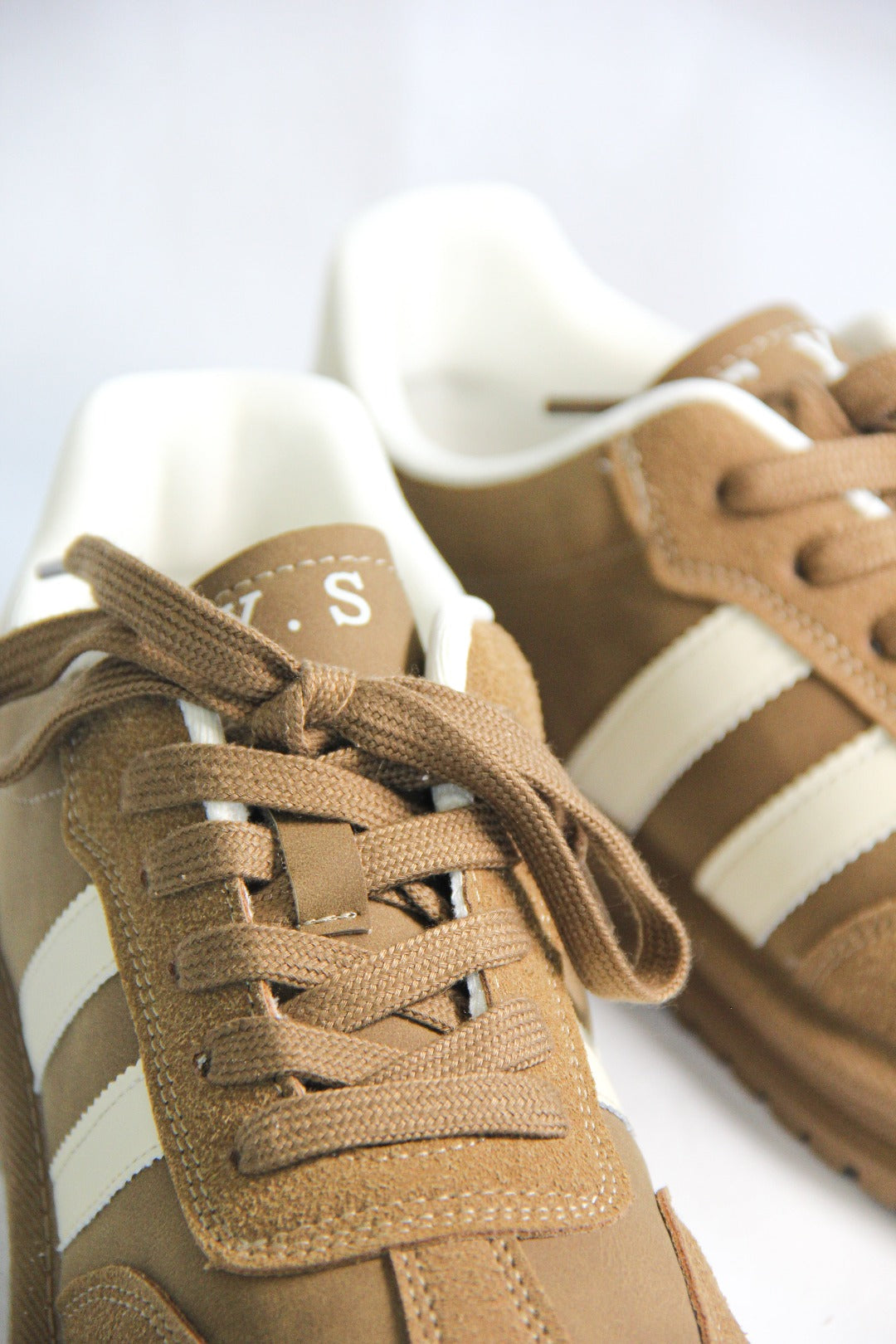 Close up view of Essen Mocha Sneakers